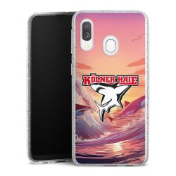 Silikon Glitter Case transparent-silber