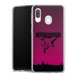 Silikon Glitter Case transparent-silber