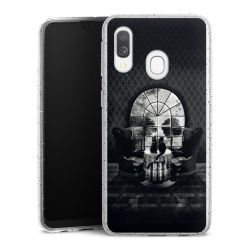 Silikon Glitter Case transparent-silber