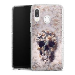 Silikon Glitter Case transparent-silber