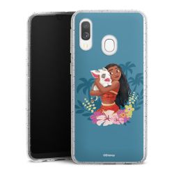 Silikon Glitter Case transparent-silber