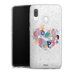 Silikon Glitter Case transparent-silber