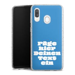 Silikon Glitter Case transparent-silber