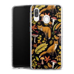 Silikon Glitter Case transparent-silber