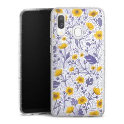 Silikon Glitter Case transparent-silber