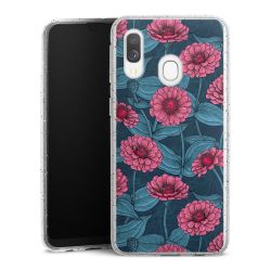 Silikon Glitter Case transparent-silber