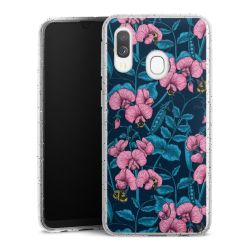 Silikon Glitter Case transparent-silber