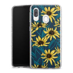 Silikon Glitter Case transparent-silber