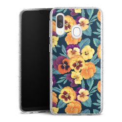 Silikon Glitter Case transparent-silber