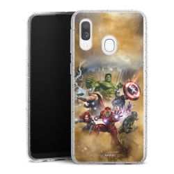 Silikon Glitter Case transparent-silber