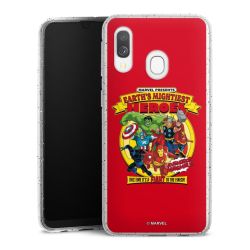 Silikon Glitter Case transparent-silber