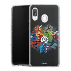 Silikon Glitter Case transparent-silber