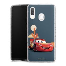 Silikon Glitter Case transparent-silber