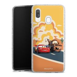 Silikon Glitter Case transparent-silber