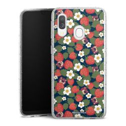 Silikon Glitter Case transparent-silber