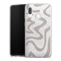 Silikon Glitter Case transparent-silber
