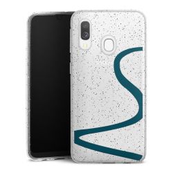 Silikon Glitter Case transparent-silber
