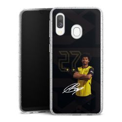 Silikon Glitter Case transparent-silber