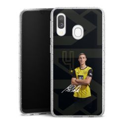 Silikon Glitter Case transparent-silber