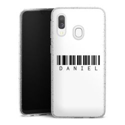 Silikon Glitter Case transparent-silber