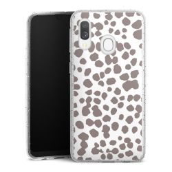 Silikon Glitter Case transparent-silber