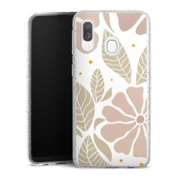 Silikon Glitter Case transparent-silber