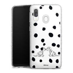 Silikon Glitter Case transparent-silber