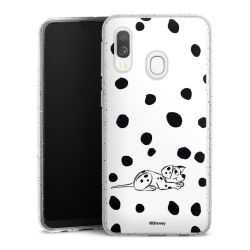 Silikon Glitter Case transparent-silber