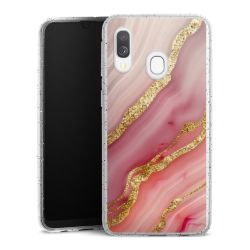 Silikon Glitter Case transparent-silber