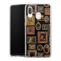 Silikon Glitter Case transparent-silber