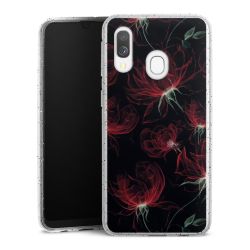 Silikon Glitter Case transparent-silber