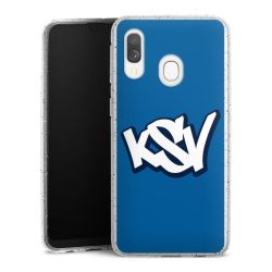 Silikon Glitter Case transparent-silber