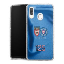 Silikon Glitter Case transparent-silber