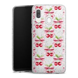 Silikon Glitter Case transparent-silber