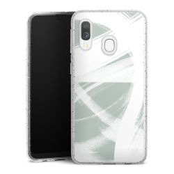 Silikon Glitter Case transparent-silber