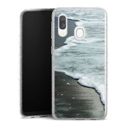 Silikon Glitter Case transparent-silber