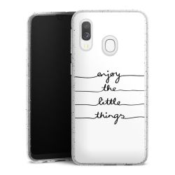 Silikon Glitter Case transparent-silber