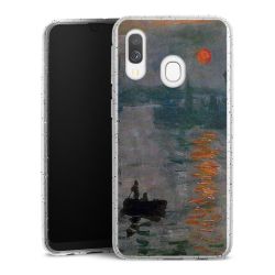 Silikon Glitter Case transparent-silber