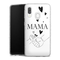 Silikon Glitter Case transparent-silber