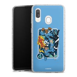 Silikon Glitter Case transparent-silber