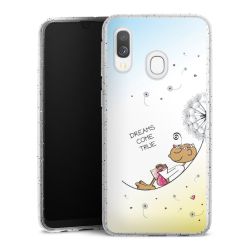 Silikon Glitter Case transparent-silber