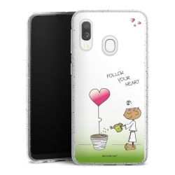 Silikon Glitter Case transparent-silber