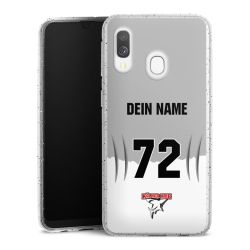 Silikon Glitter Case transparent-silber