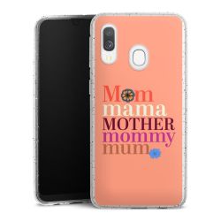 Silikon Glitter Case transparent-silber