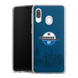 Silikon Glitter Case transparent-silber