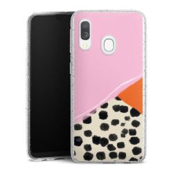 Silikon Glitter Case transparent-silber