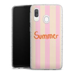 Silikon Glitter Case transparent-silber