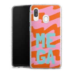 Silikon Glitter Case transparent-silber