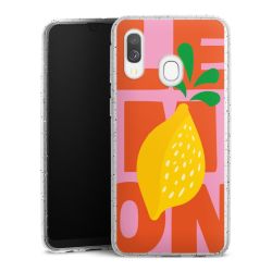 Silikon Glitter Case transparent-silber