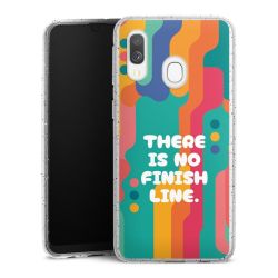 Silikon Glitter Case transparent-silber